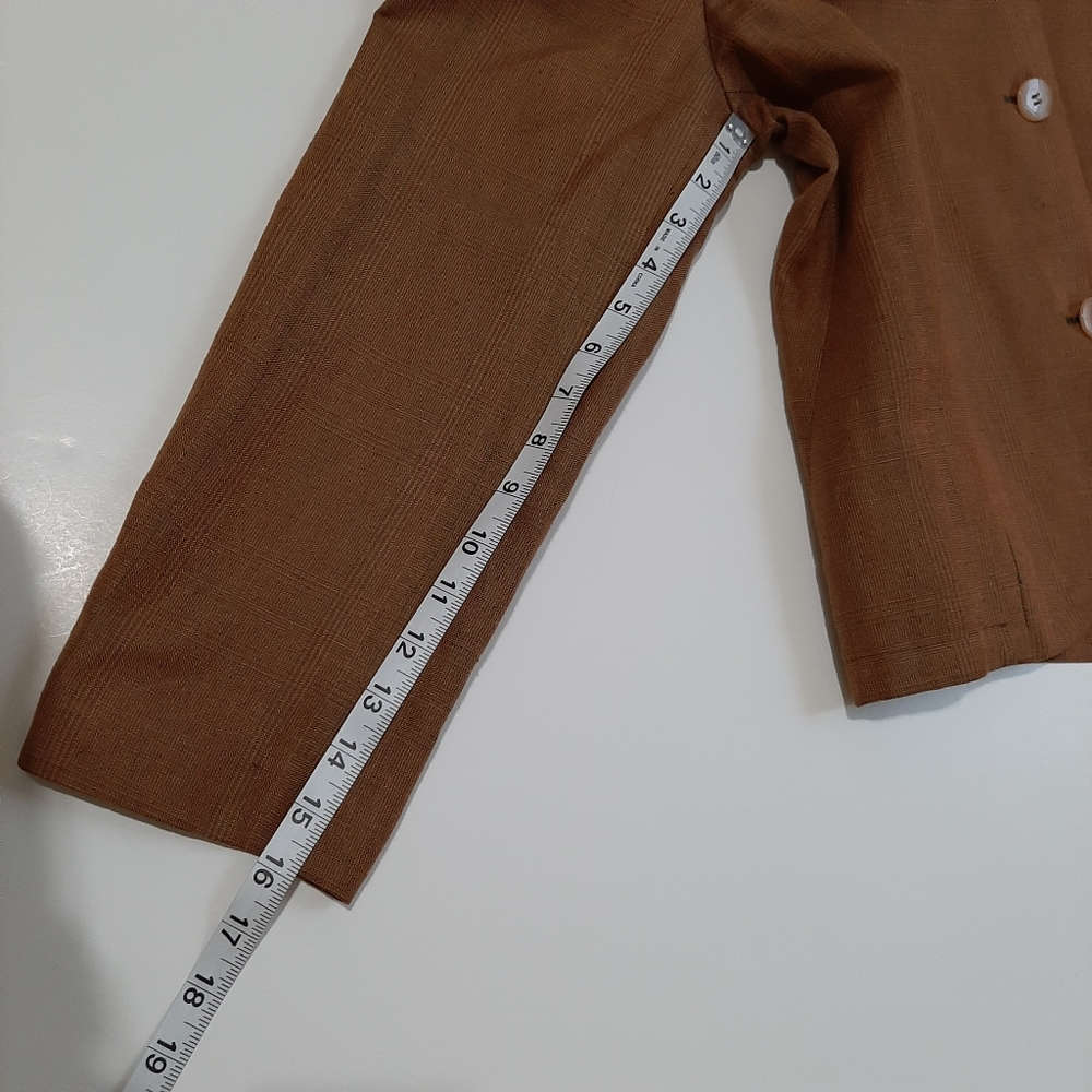 Giorgio Armani Flax Linen Viscose Made in Italy Blazer Size 12 - Picture 12 of 12